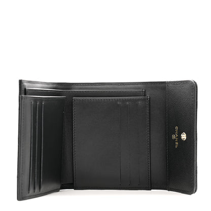 Chanel Caviar Crystal Quilted Small Flap Wallet Black 5 of 9