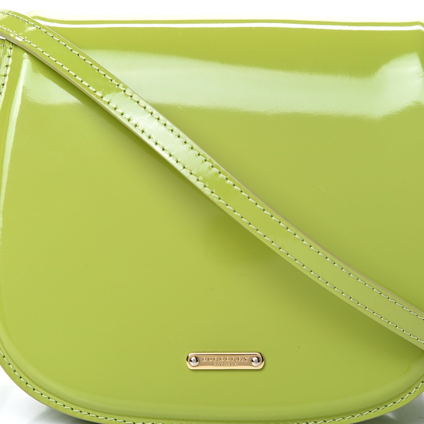 Patent Small Leigh Crossbody Bag Lemon Green