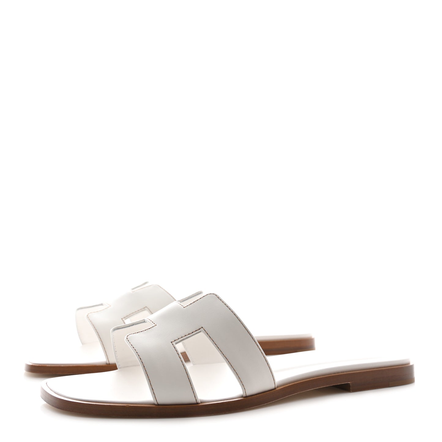Box Calfskin Oran Sandals 38.5 White