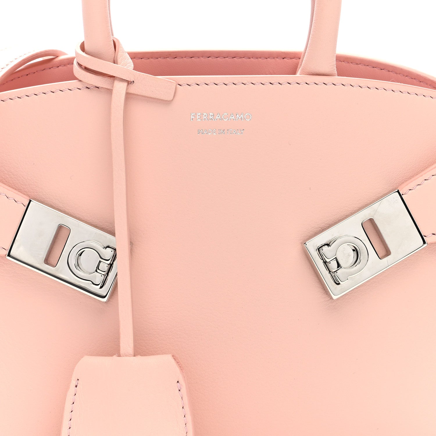 Salvatore Ferragamo Calfskin Mini Hug Bag Nylund Pink 7 of 9