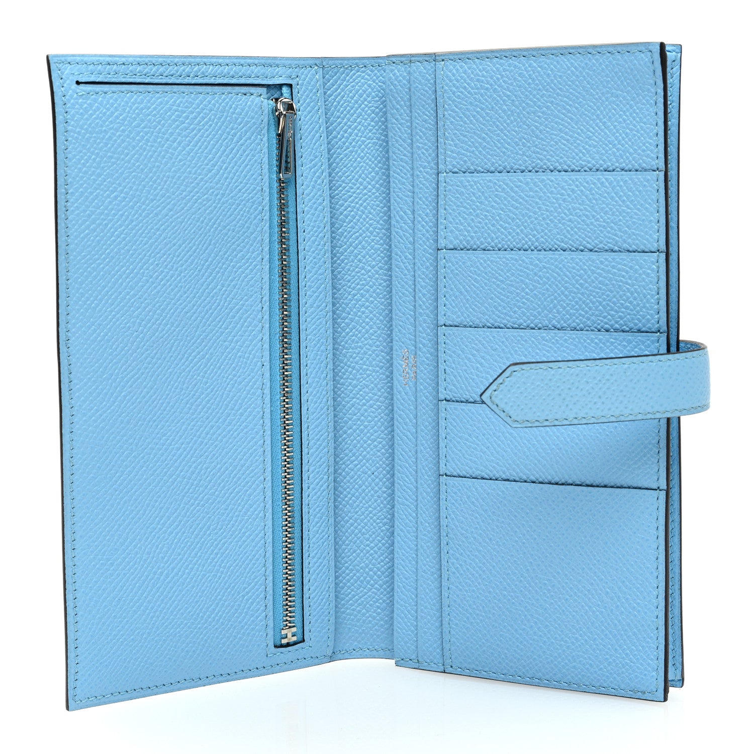 Hermes Epsom Bearn Gusset Wallet Celeste 5 of 8
