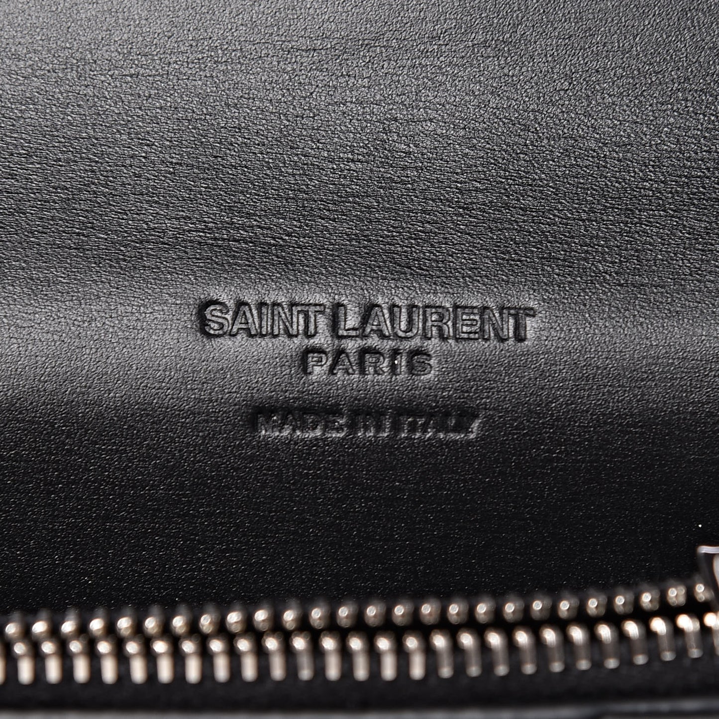 Calfskin Fragments Flap Wallet Black