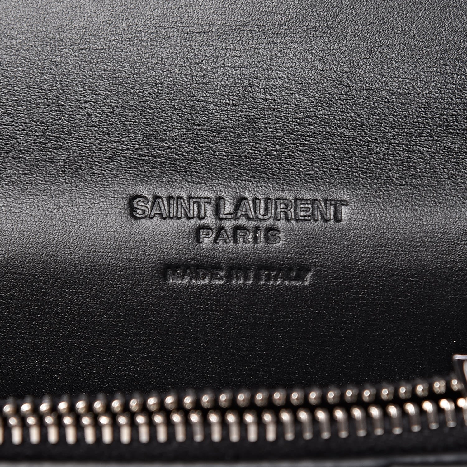 Saint Laurent Calfskin Fragments Flap Wallet Black 6 of 6