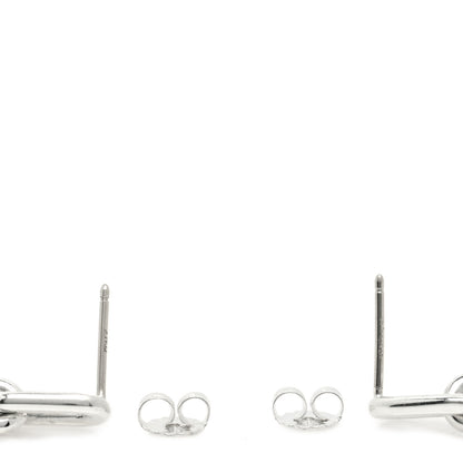 Tiffany Sterling Silver Pearl HardWear Triple Link Earrings 3 of 4