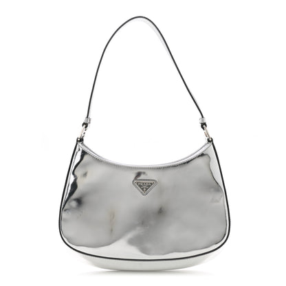 Prada Spazzolato Cleo Shoulder Bag Argento 1 of 10
