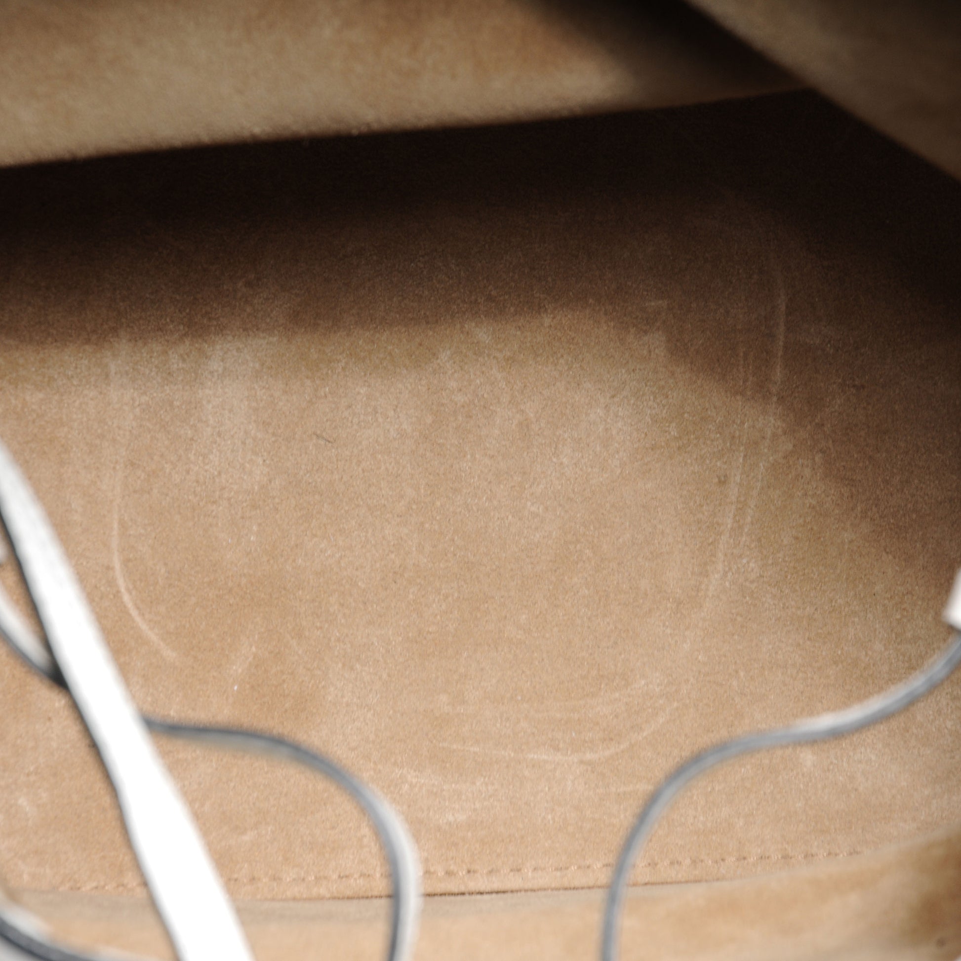 Celine Calfskin Seau Drawstring Tote White 7 of 9