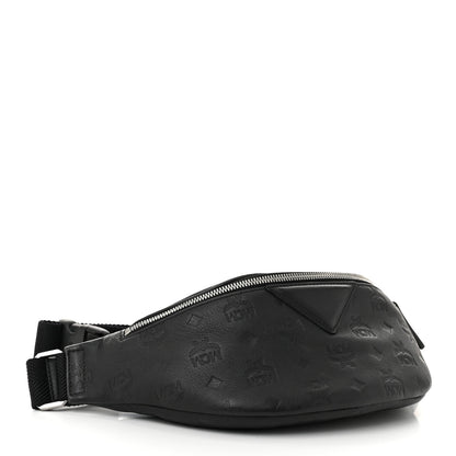 MCM Calfskin Ottomar Monogram Fursten Belt Bag Black 4 of 9