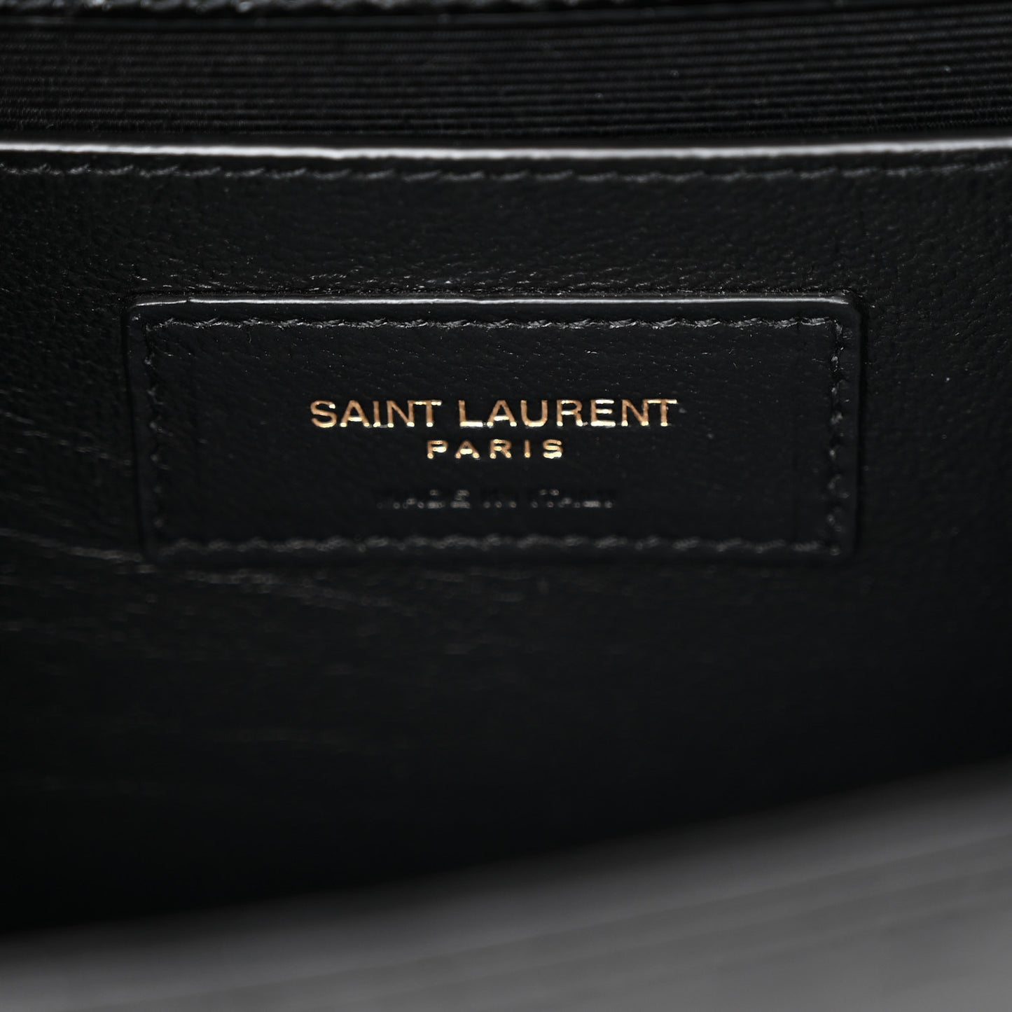 Calfskin Crocodile Embossed Small Classic Monogram Kate Tassel Satchel Black