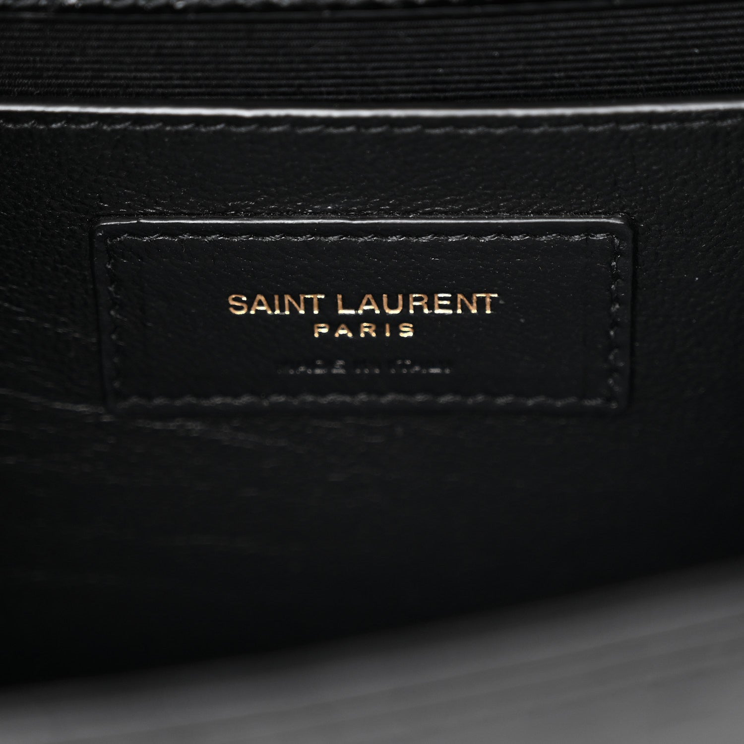 Saint Laurent Calfskin Crocodile Embossed Small Classic Monogram Kate Tassel Satchel Black 6 of 10