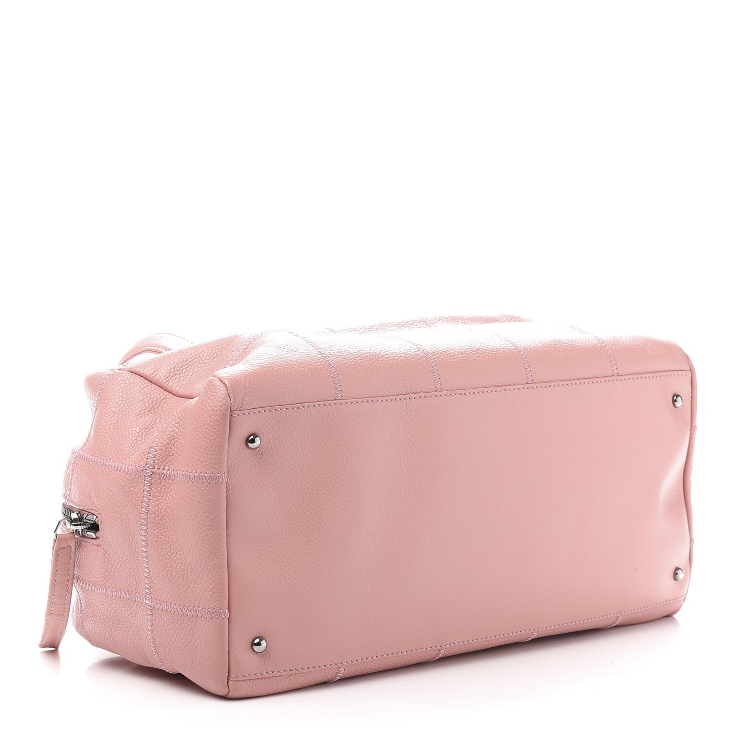Caviar Square Stitched Bowler Pink