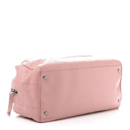 Chanel Caviar Square Stitched Bowler Pink 4 of 11