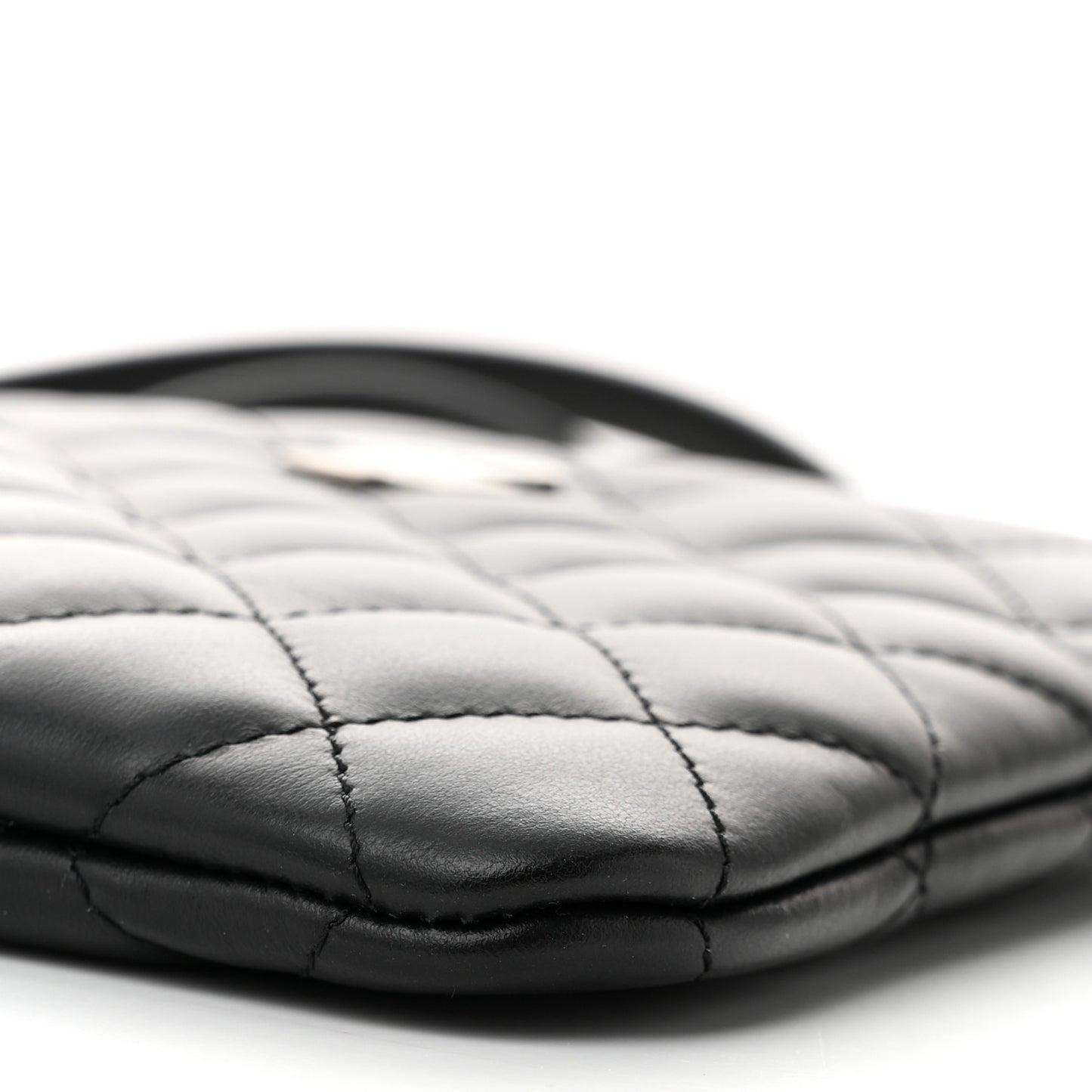 Lambskin Quilted Uniform Crossbody Bag Black