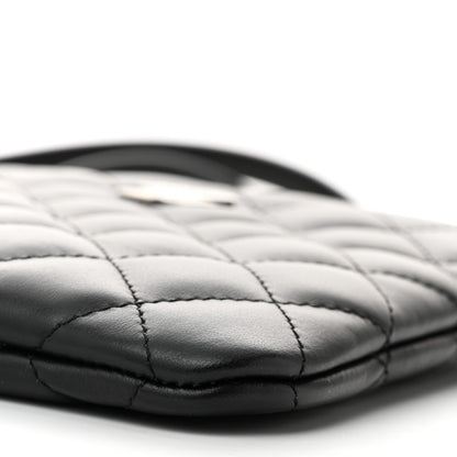 Chanel Lambskin Quilted Uniform Crossbody Bag Black 10 of 10