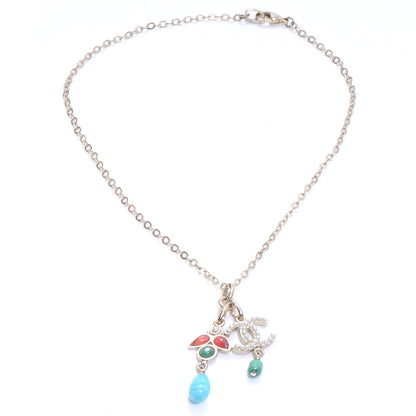 Chanel Pearl Beaded CC Necklace Light Gold 2 of 5