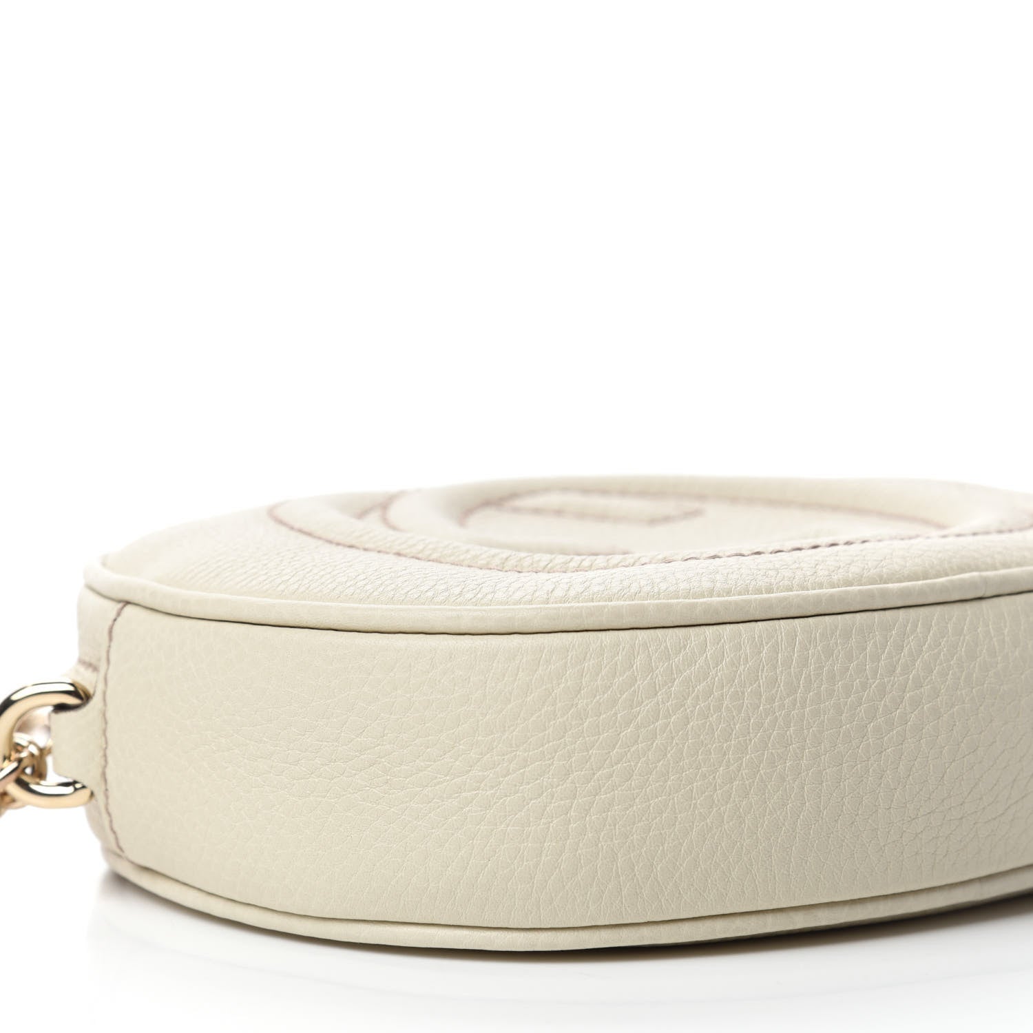 Gucci Pebbled Calfskin Mini Soho Chain Bag Off White 6 of 10