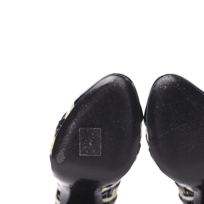 Chanel Patent CC Heel 36.5 Black White 7 of 10