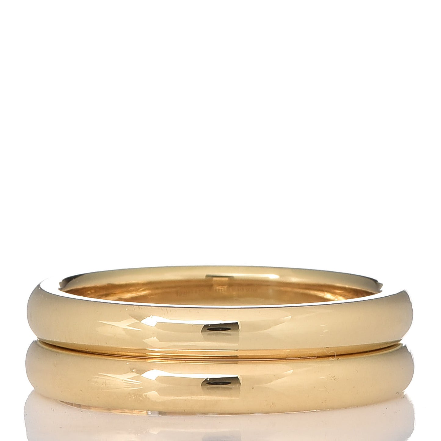 18K Yellow Gold Diamond Stacking Rings Set of Two 53 6.5