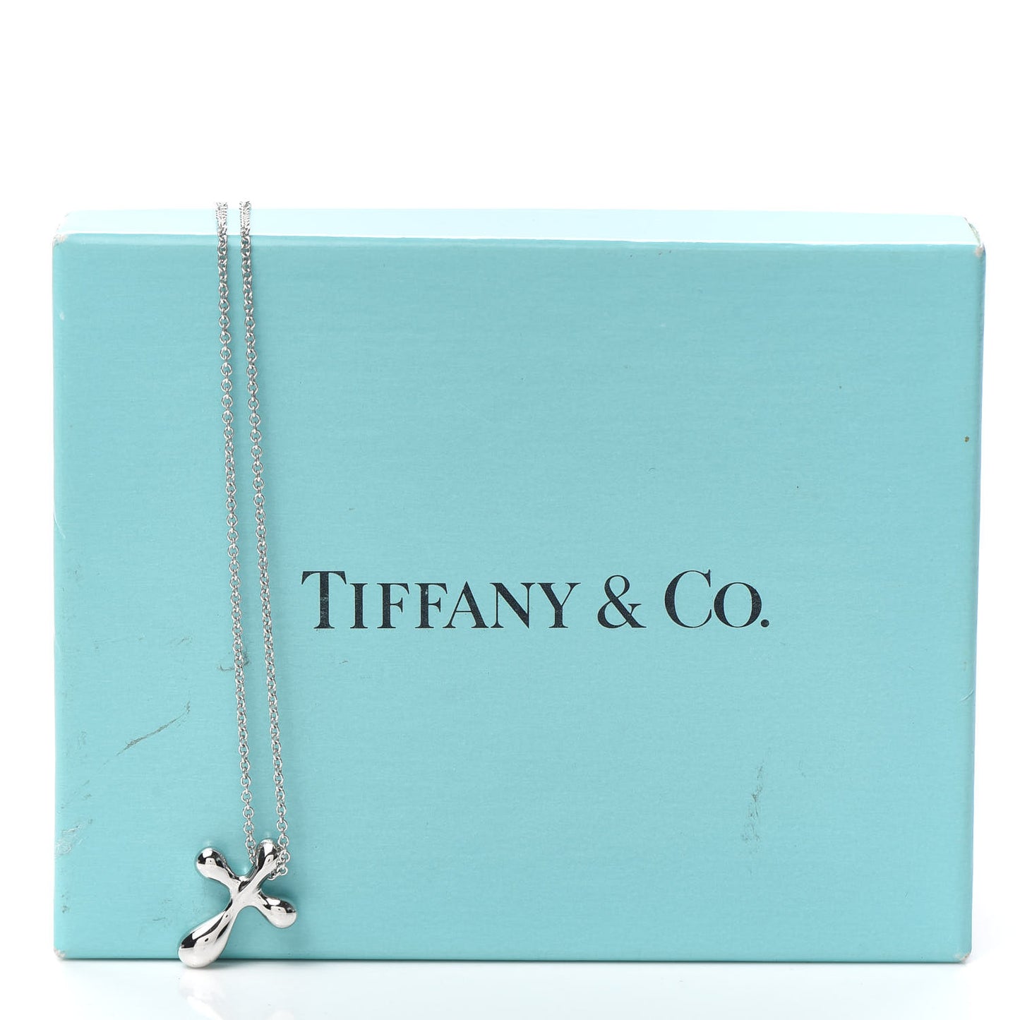 Platinum 12mm Elsa Peretti Cross Pendant Necklace