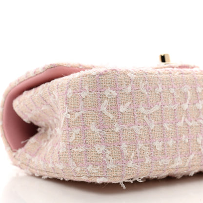 Chanel Tweed Quilted Mini Top Handle Rectangular Flap Light Pink 9 of 10