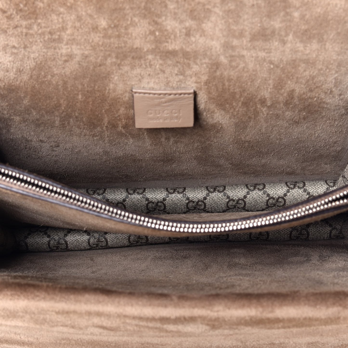 GG Supreme Monogram Medium Dionysus Shoulder Bag Taupe