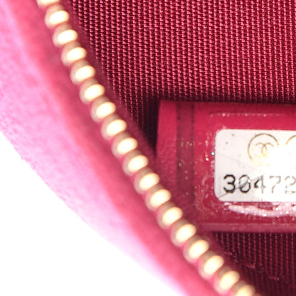 Chanel Velvet Round Quilted Pearl Crush Clutch With Chain Pink 6 of 10