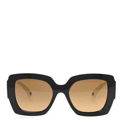 Chanel Acetate Square Sunglasses 6059 Black White 2 of 8