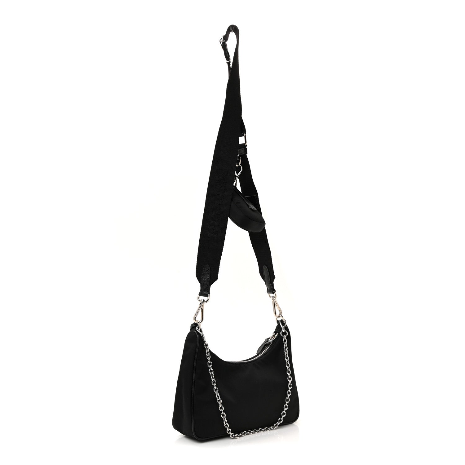 Prada Nylon Re-Edition 2005 Shoulder Bag Black 3 of 9