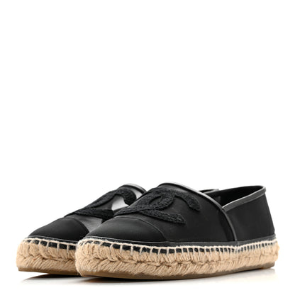 Chanel Mesh Grosgrain CC Espadrilles 38 Black 4 of 11