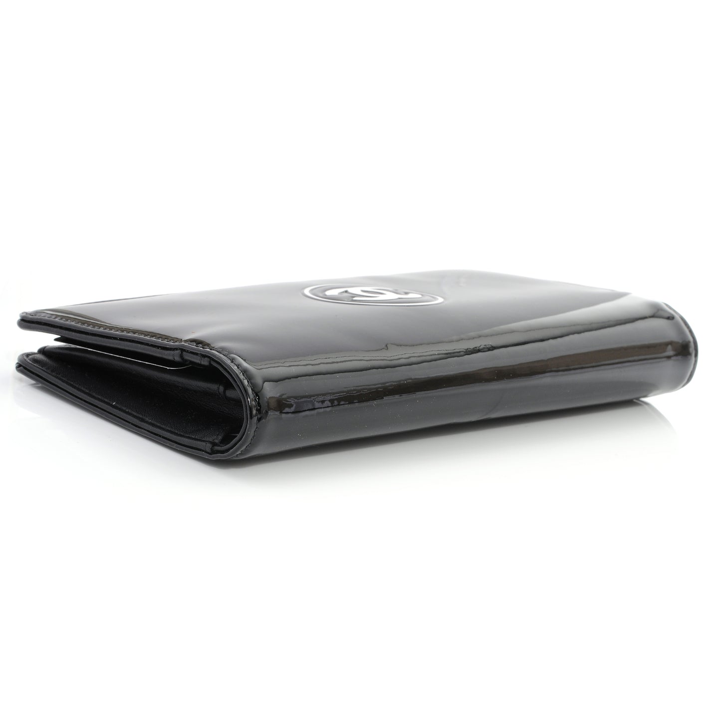 Patent CC Yen Wallet Black and White