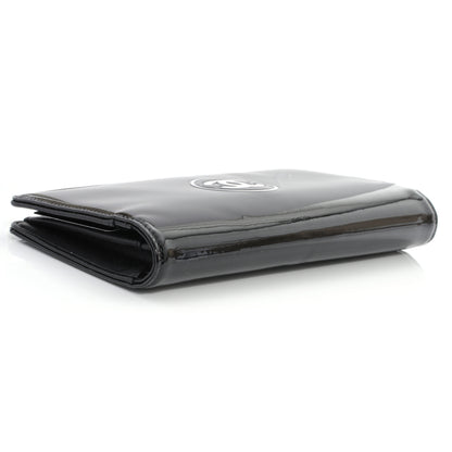 Chanel Patent CC Yen Wallet Black and White 3 of 7