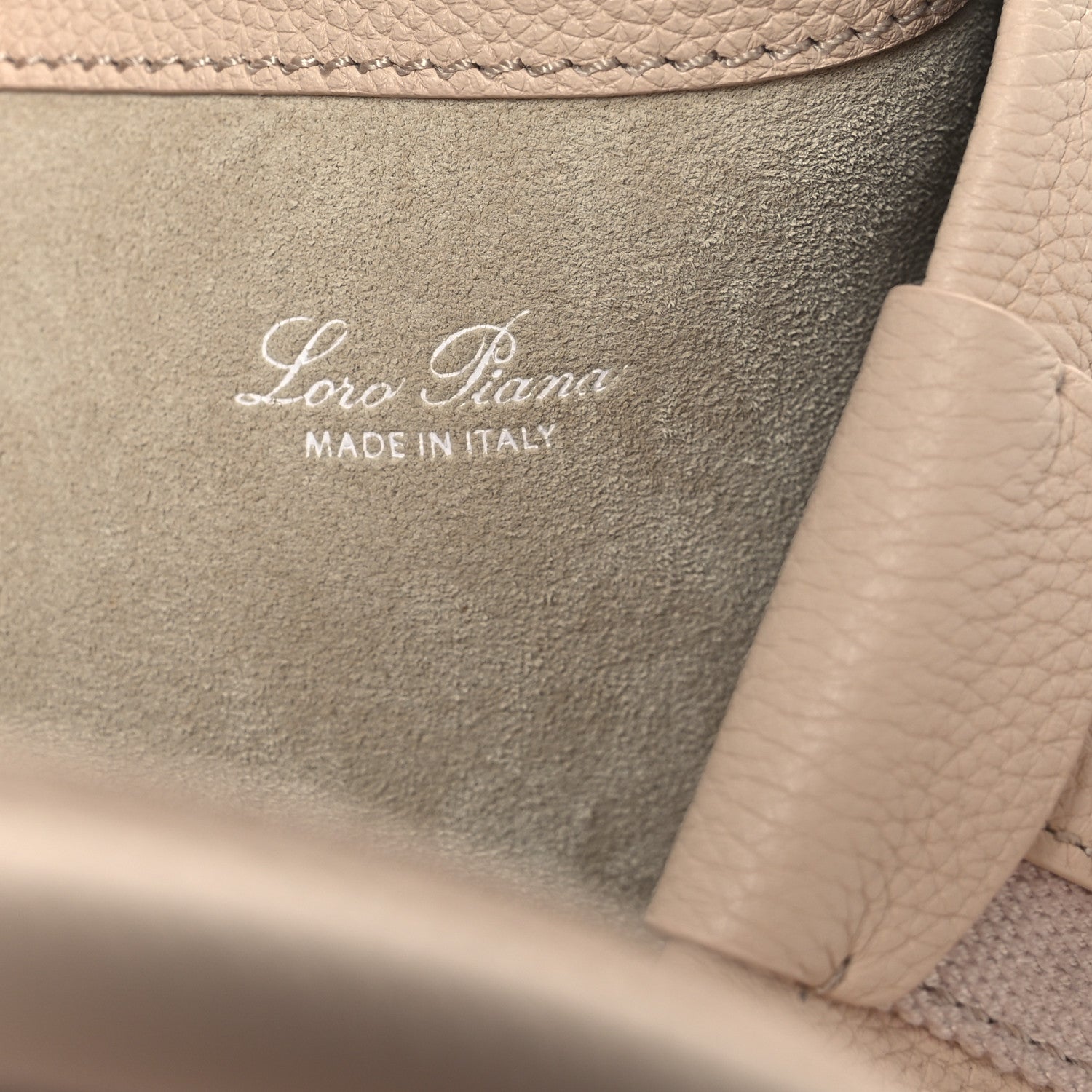 Loro Piana Grained Calfskin Small Bale Bag Marble 7 of 11