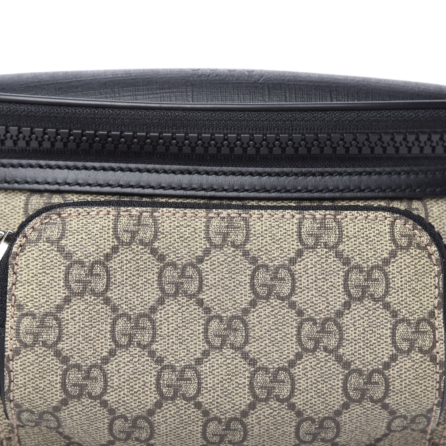 GG Supreme Monogram Belt Bag Black