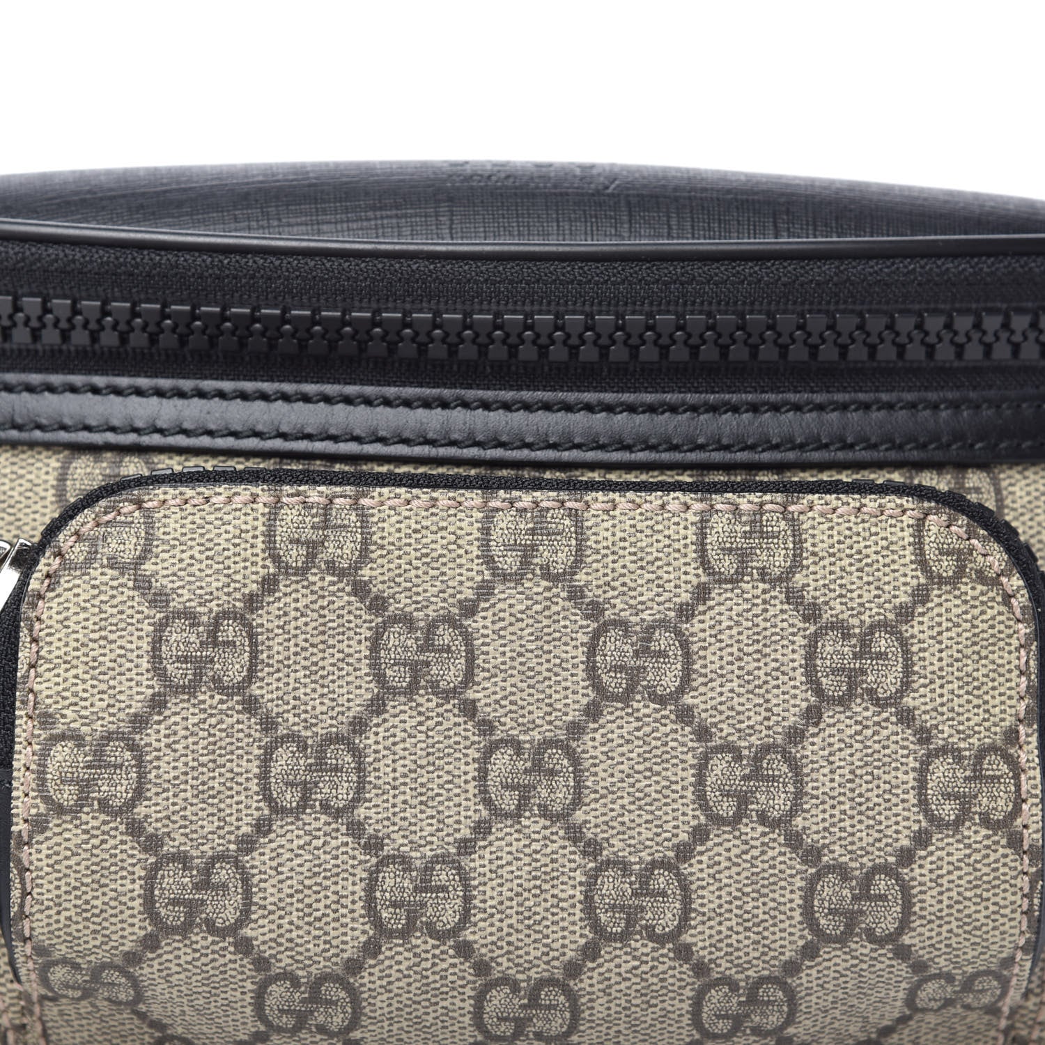 Gucci GG Supreme Monogram Belt Bag Black 10 of 11