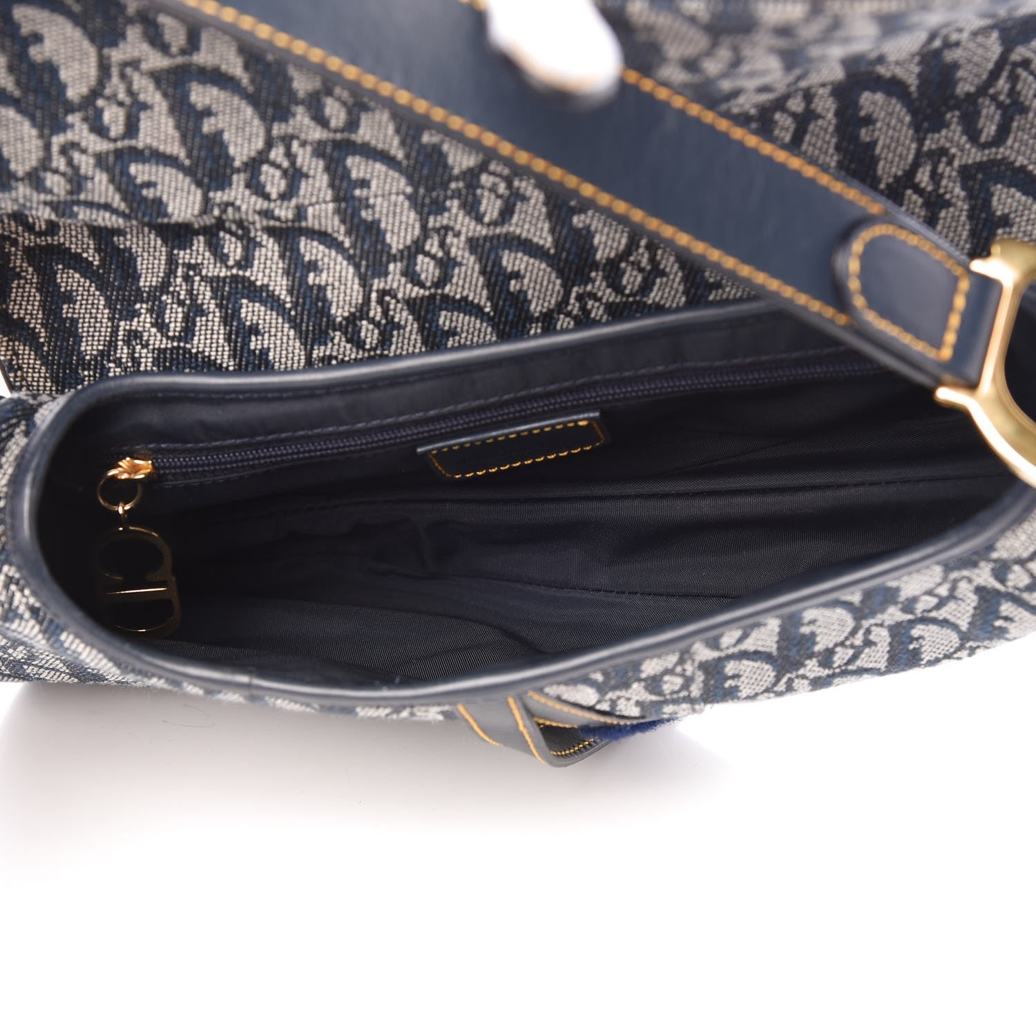 Christian Dior Monogram Saddle Bag Blue 5 of 7