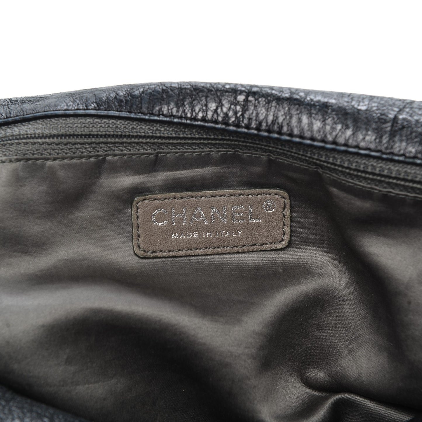 Glazed Calfskin Perforated XL Rodeo Drive Tote Black