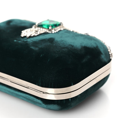 Jimmy Choo Velvet Embellished Cloud Clutch Green 10 of 11
