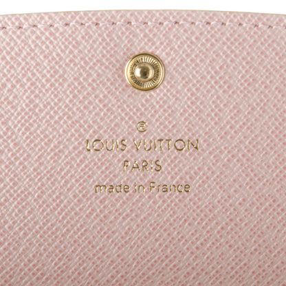Louis Vuitton Damier Azur Emilie Wallet Rose Ballerine 6 of 7