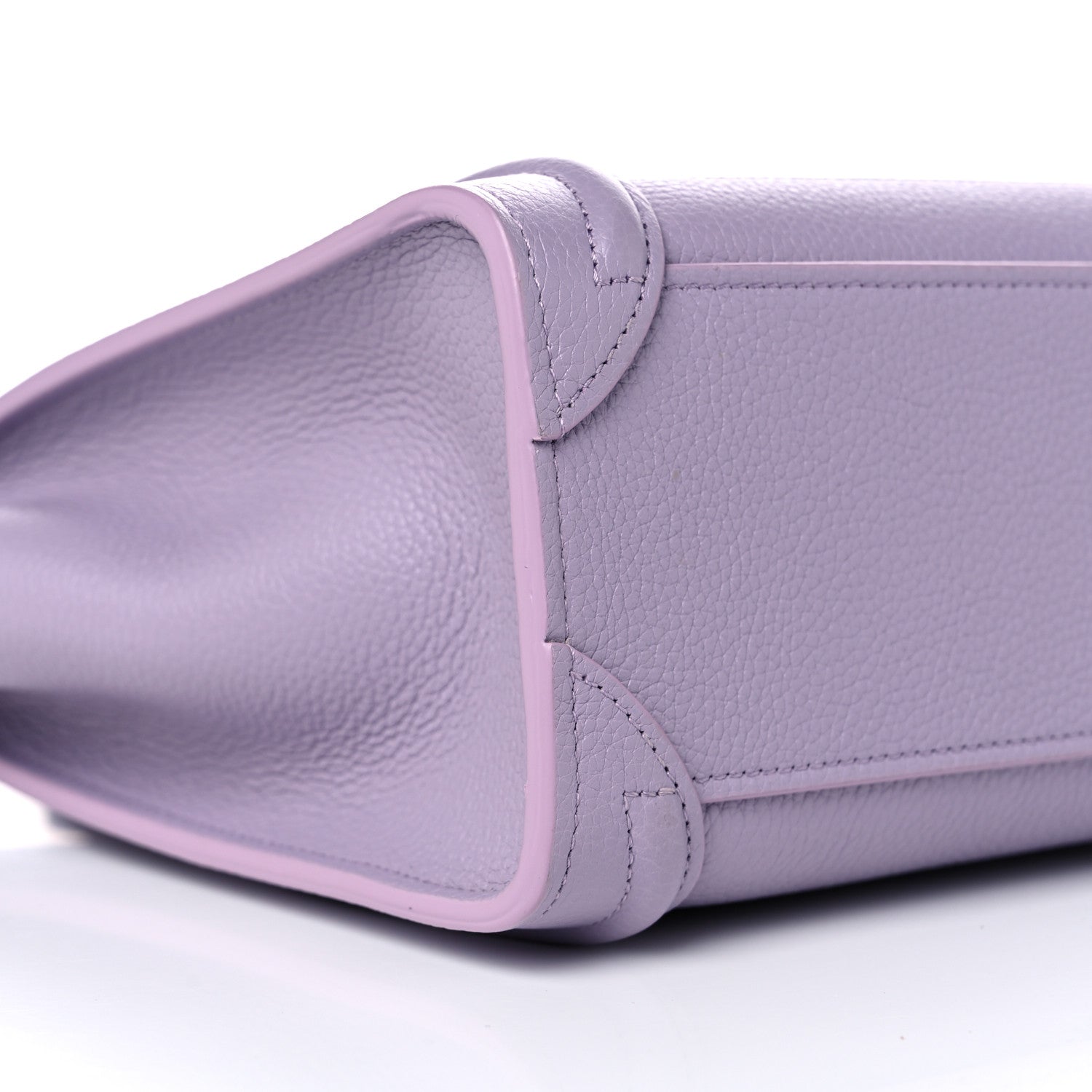 Celine Drummed Calfskin Nano Luggage Lilac 9 of 12