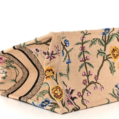 Christian Dior Raffia Embroidered Petites Fleurs Medium Book Tote Natural 9 of 10