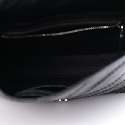 Saint Laurent Crinkled Calfskin Matelasse Monogram Niki Chain Wallet Black 4 of 4