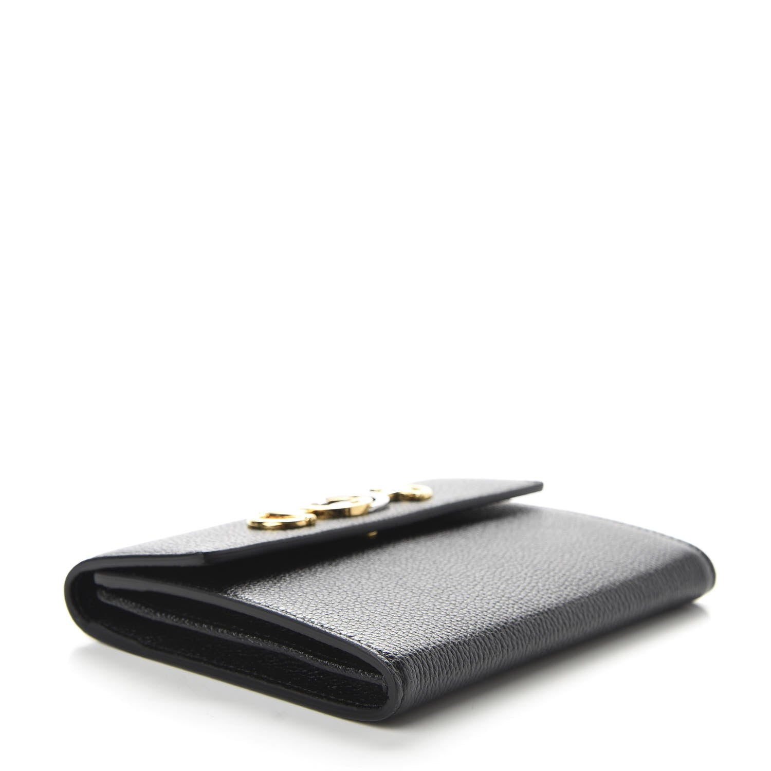 Gucci Grainy Calfskin Zumi Flap Card Case Black 4 of 7