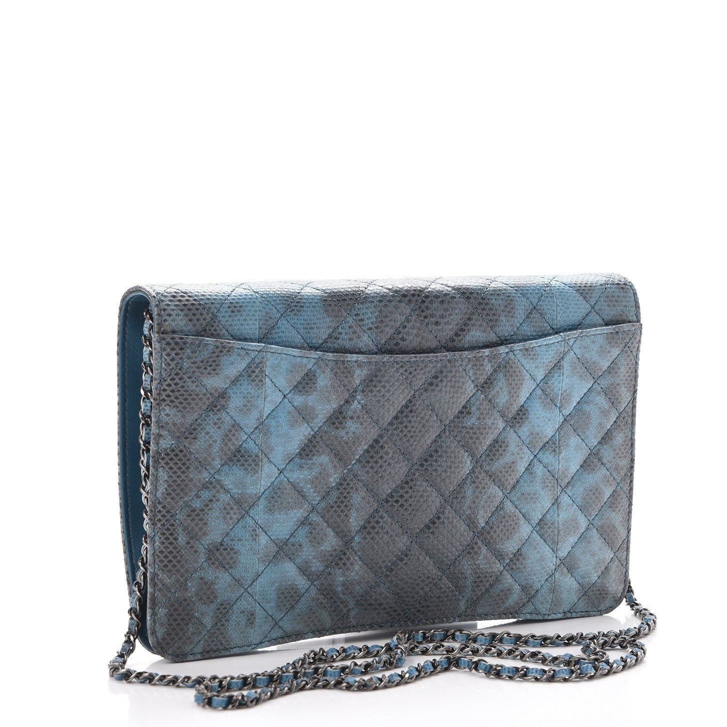 Chanel Lizard Flap Blue 3 of 7
