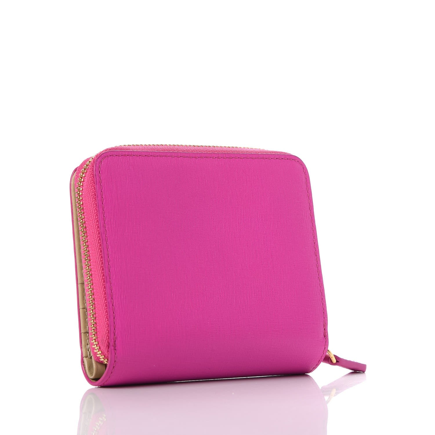 MCM Coated Canvas Zip Around Wallet Electric Pink 3 of 20