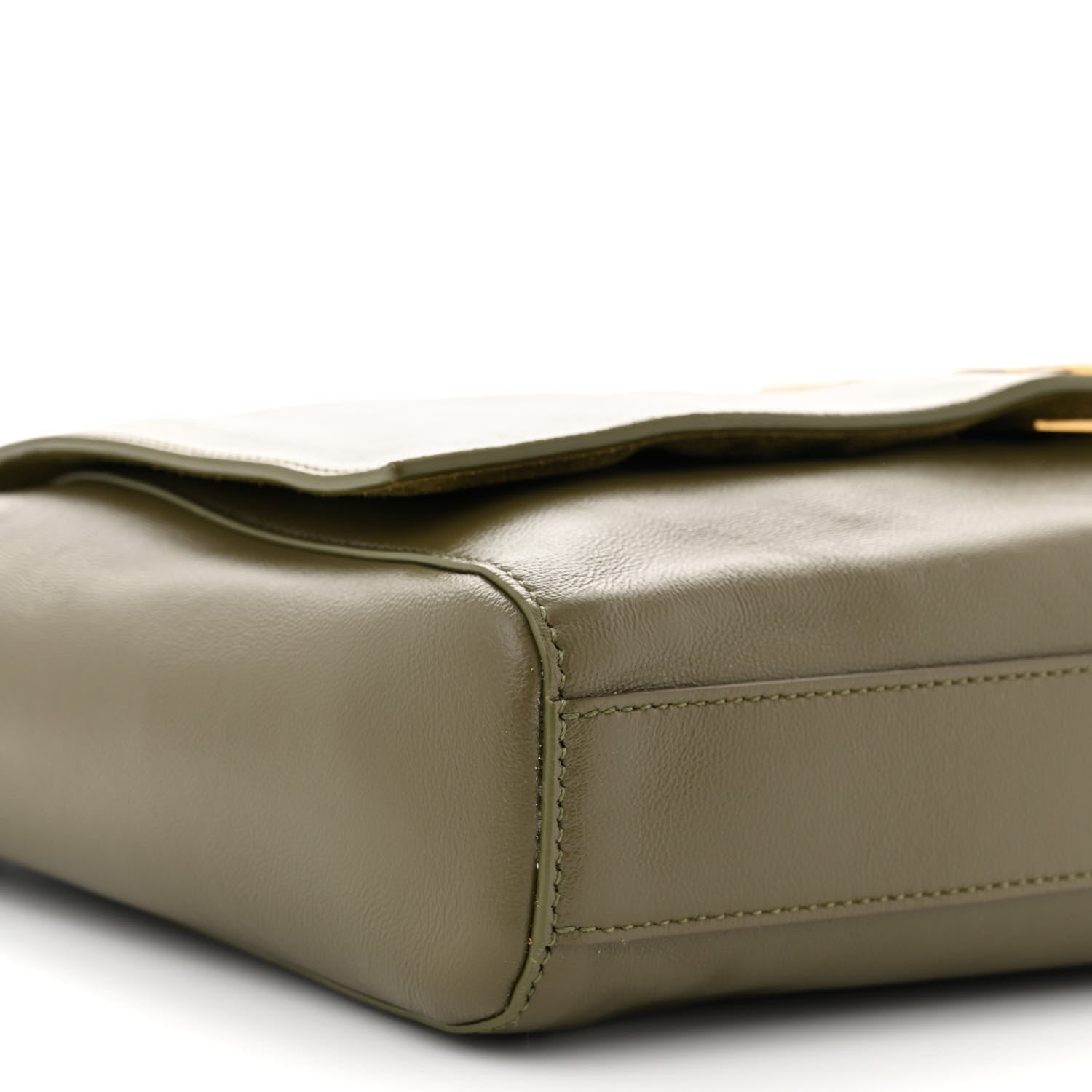 Saint Laurent Suede Medium Reversible Monogram Kate Satchel Olive 15 of 17