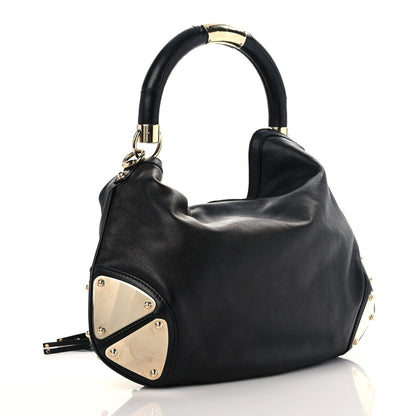 Gucci Monogram Medium Indy Top Handle Hobo Black 3 of 11