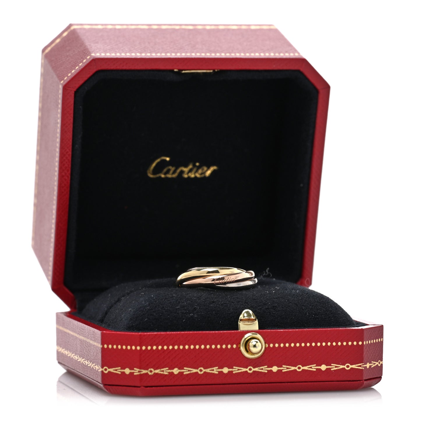 18K Pink Yellow White Gold Small Trinity Ring 51 5.75