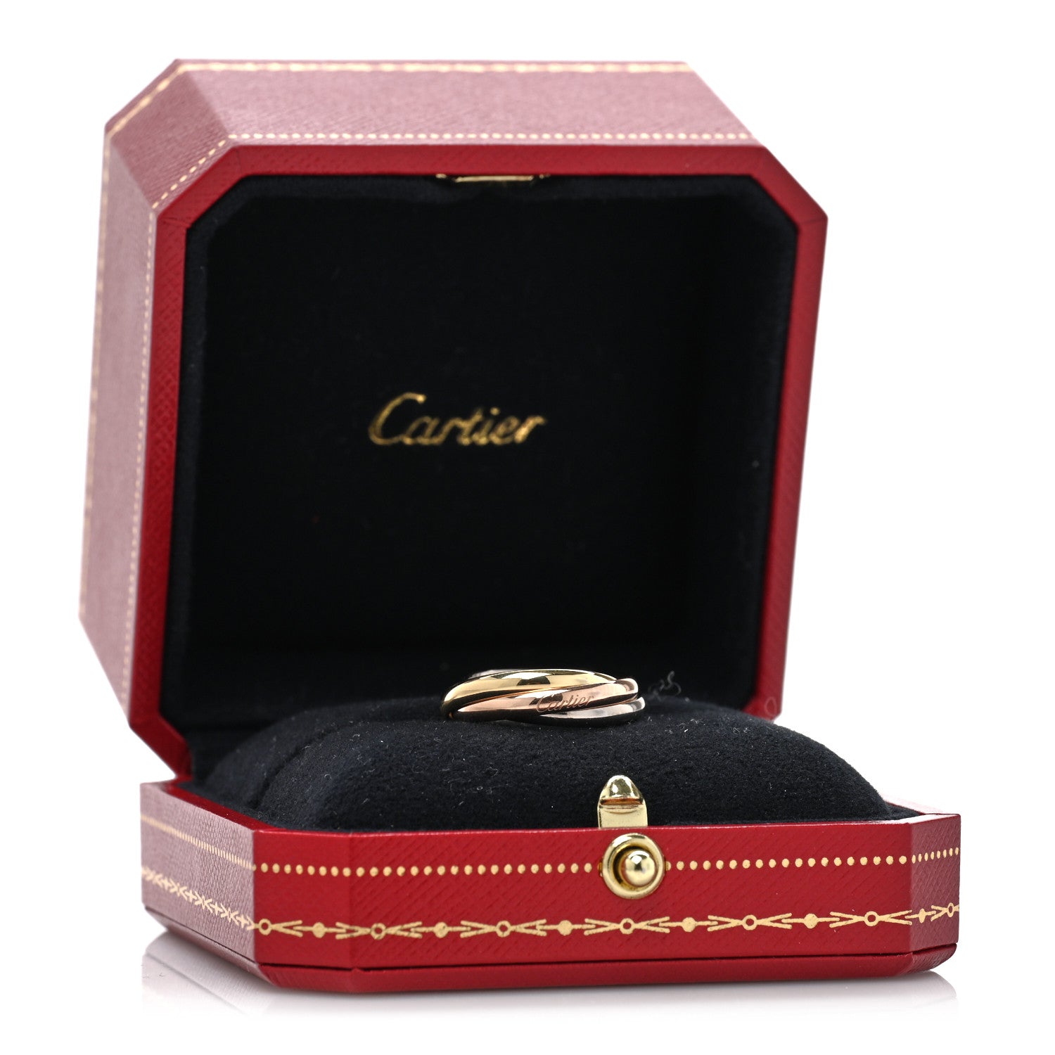 Cartier 18K Pink Yellow White Gold Small Trinity Ring 51 5.75 5 of 5