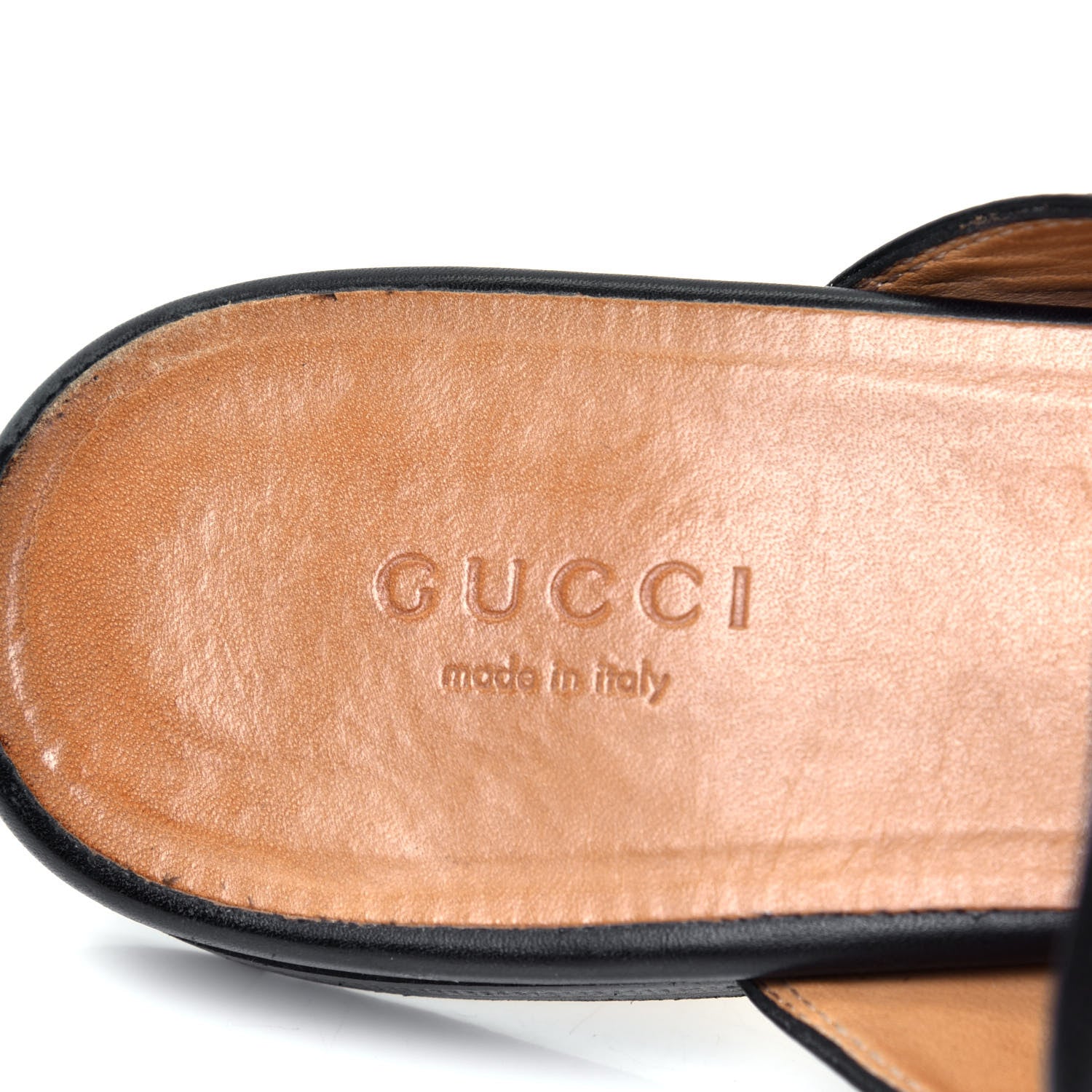 Gucci Calfskin Womens Princetown Slippers 37.5 Black 10 of 11