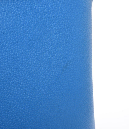 MCM Grained Calfskin Large Milla Convertible Backpack Tile Blue 10 of 10