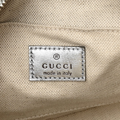 Gucci Metallic Sakai Be Green Calfskin Diagonal Stitched Small Blondie Shoulder Bag Silver 6 of 10